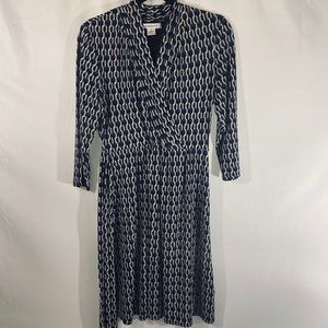 Liz Claiborne Women's Patterned Dress with Tie